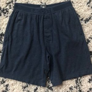 Lacoste navy blue stretch cotton shorts